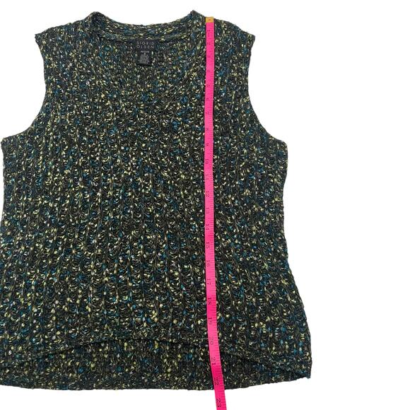 Sigrid Olsen Womens VTG Y2K Heavy Knit Cottage Cardigan Tank Twinset Sz SP - Picture 13 of 16